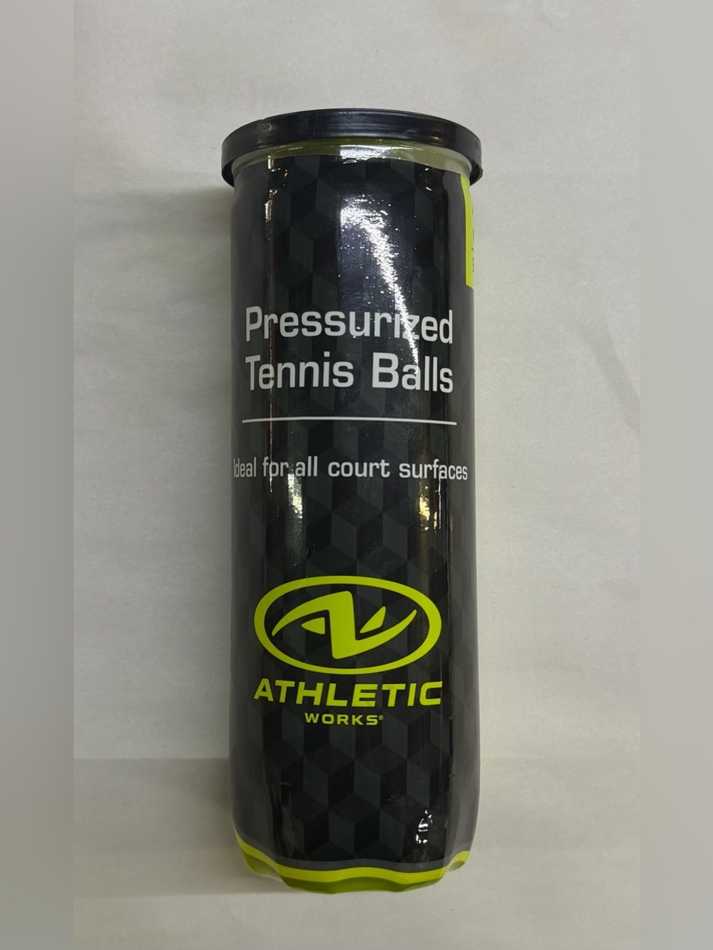 Athletic Works Tennis Ball Can - Black & Neon Yellow-Green